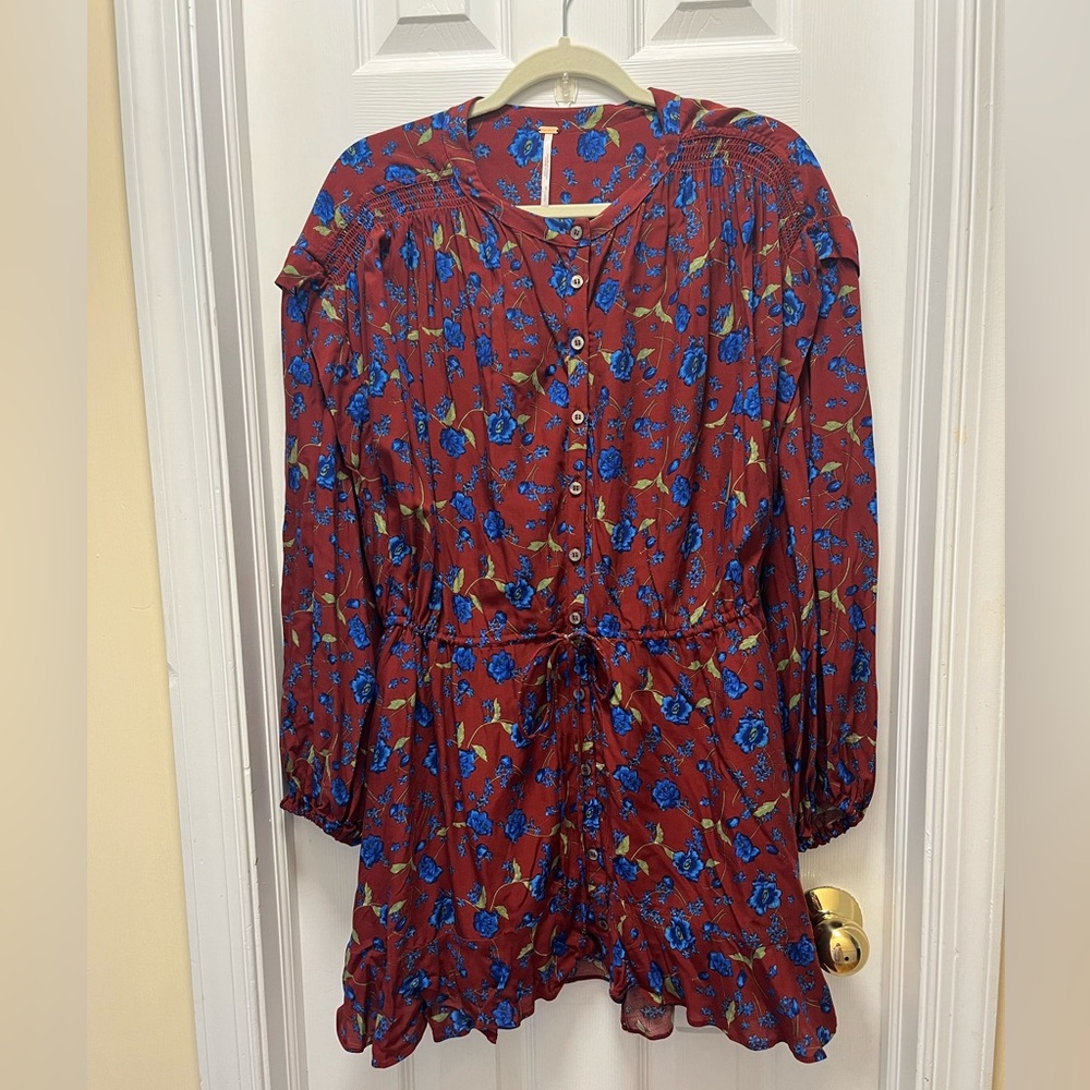 Free People Flower Fields Mini Dress, Size Small EXCELLENT CONDITION